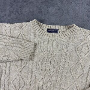Susquehanna Trail Outfitters Cable Knit Sweater Mens Size 2XL Beige Fisherman